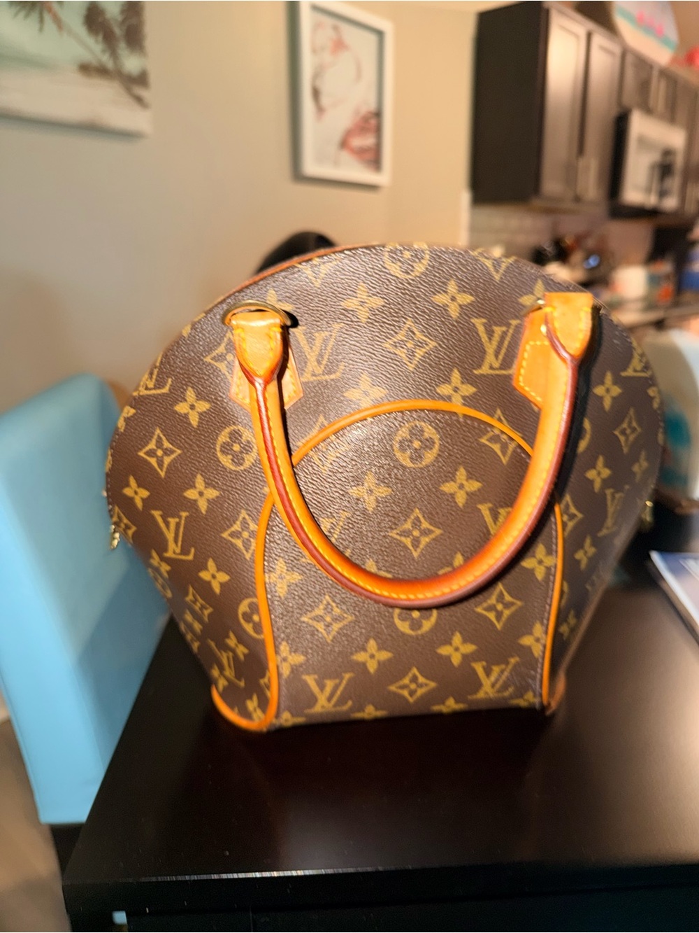 Louis Vuitton Monogram Ellipse PM Satchel in Brown and Tan